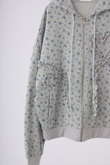 heart frill hoodie