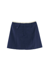 frill belt mini skirt