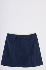 frill belt mini skirt