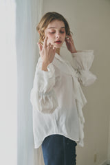 ruffle collared blouse