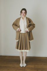 layered medium pleats skirt