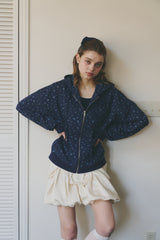heart frill hoodie
