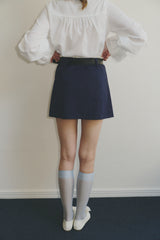 frill belt mini skirt