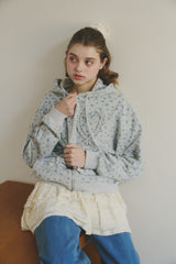 heart frill hoodie