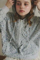 heart frill hoodie