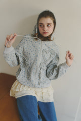 heart frill hoodie
