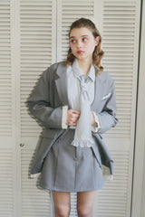 frill belt mini skirt