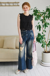 heart damage denim