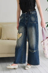 heart damage denim