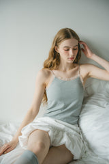 cup in tulle frill heart camisole