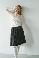 drawstring sheer long sleeve tops