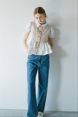 peplum lady vest