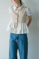 peplum lady vest