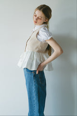 peplum lady vest