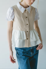 peplum lady vest