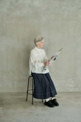 made in Japan tuck denim skirt