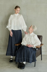 made in Japan tuck denim skirt
