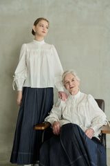 made in Japan tuck denim skirt