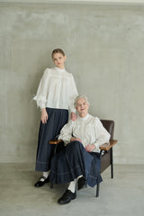 made in Japan tuck denim skirt