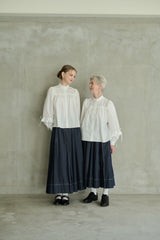 made in Japan tuck denim skirt