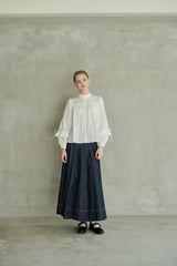 made in Japan tuck denim skirt