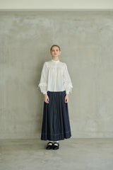 made in Japan tuck denim skirt