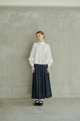 made in Japan tuck denim skirt