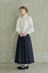 made in Japan tuck denim skirt