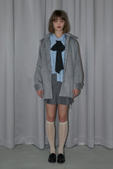 lace docking wool coat