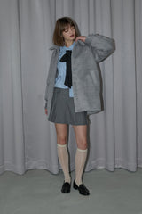 lace docking wool coat
