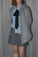 lace docking wool coat