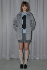 lace docking wool coat