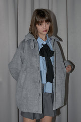 lace docking wool coat