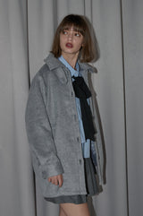 lace docking wool coat