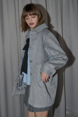 lace docking wool coat