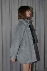 lace docking wool coat