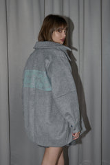lace docking wool coat