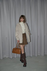 lace docking wool coat