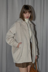 lace docking wool coat