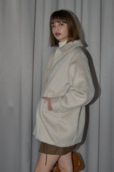 lace docking wool coat