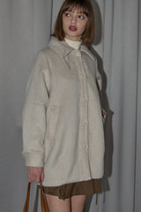 lace docking wool coat