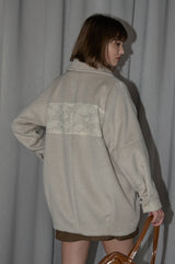 lace docking wool coat