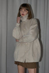 lace docking wool coat