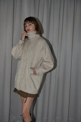 lace docking wool coat