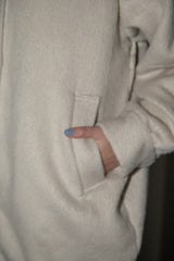 lace docking wool coat