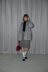 lace docking wool coat