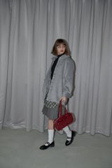 lace docking wool coat