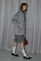 lace docking wool coat