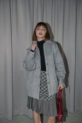 lace docking wool coat