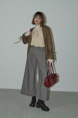 bowtie ribbon frill blouse